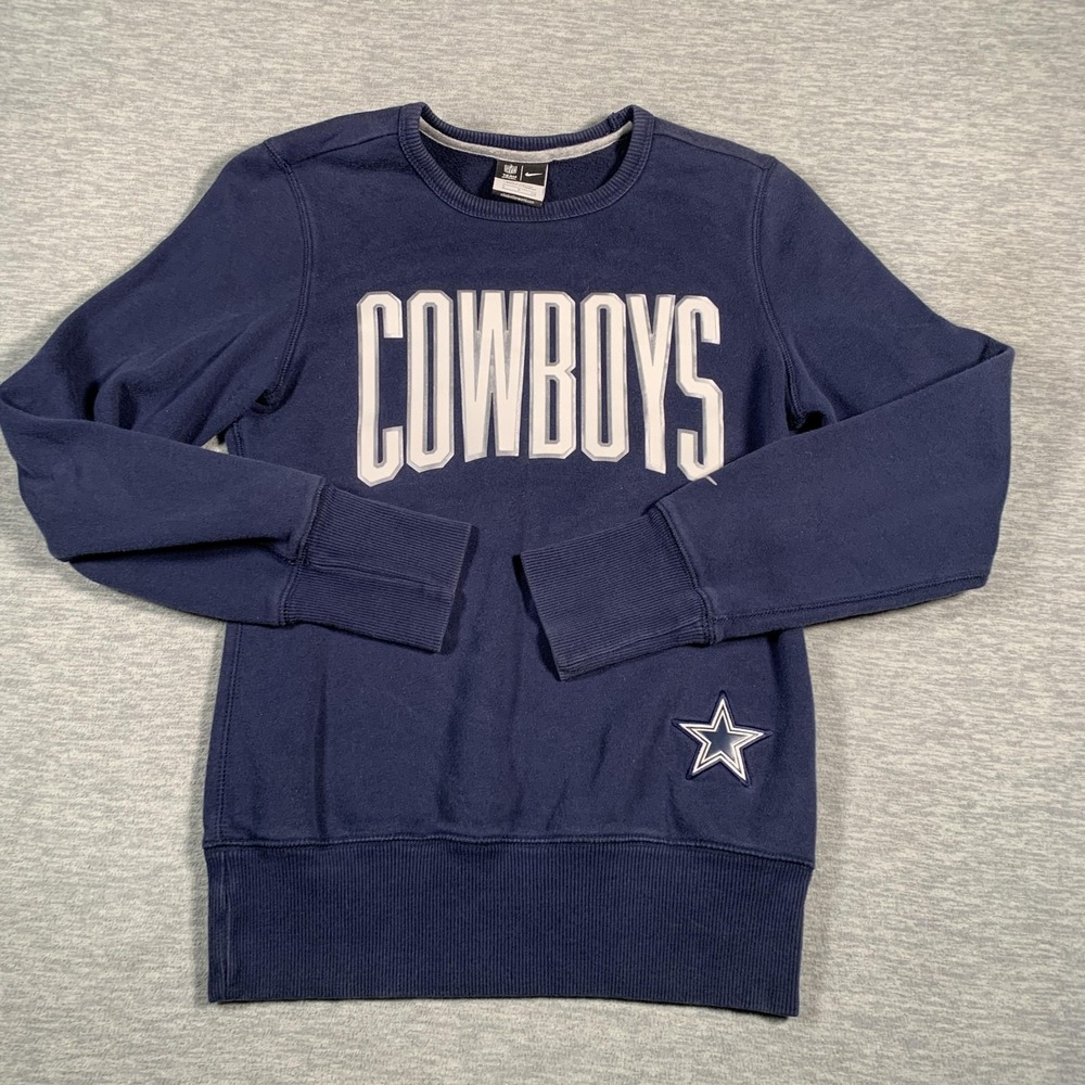 Dallas Cowboys‎ Sweatshirt Womens Small Blue NFL Football Nike Crewneck Pullover